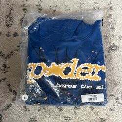 Blue Spider Hoodie Size S 
