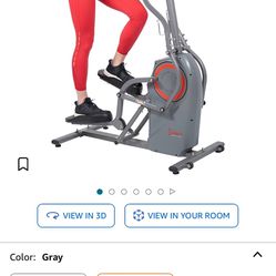Sunny Health & Fitness Cardio Climber Stepping Elliptical Exercise Machine for Home with 8 Levels of Magnetic Resistance, Performance Monitor, Full Bo