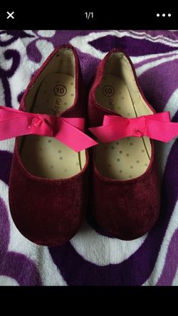 Burgundy flats size 10