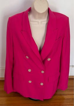 Aritzia Babaton hot pink double breasted lined blazer, size 2