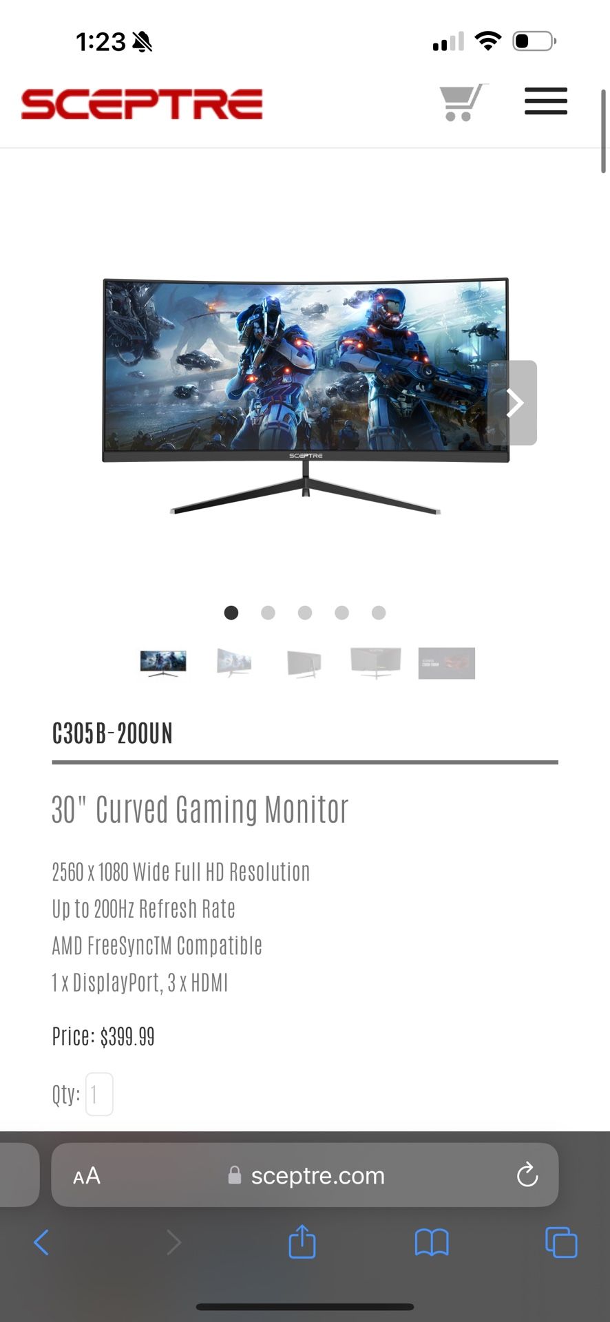 200hz Curved Gaming Monitor 