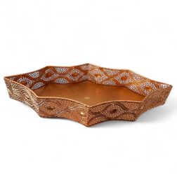 Decorative Copper Embossed Serving Tray