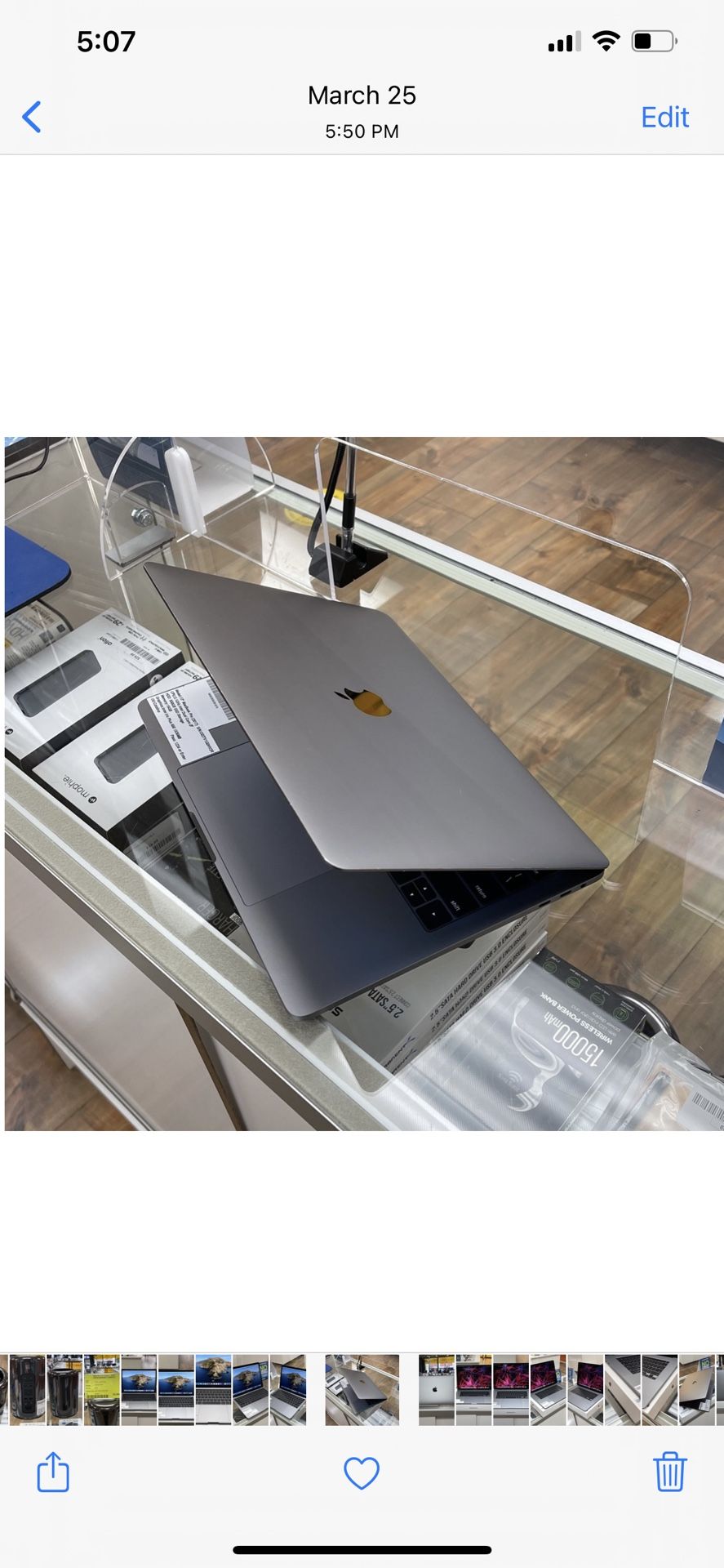 13" Macbook pro Touchbar- 3.1Ghz Intel Core i5- 500GB SSD- 16GB RAM