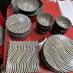 Set Of Zebra Plates 