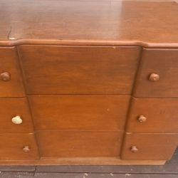 Wood Dresser With Mirror 