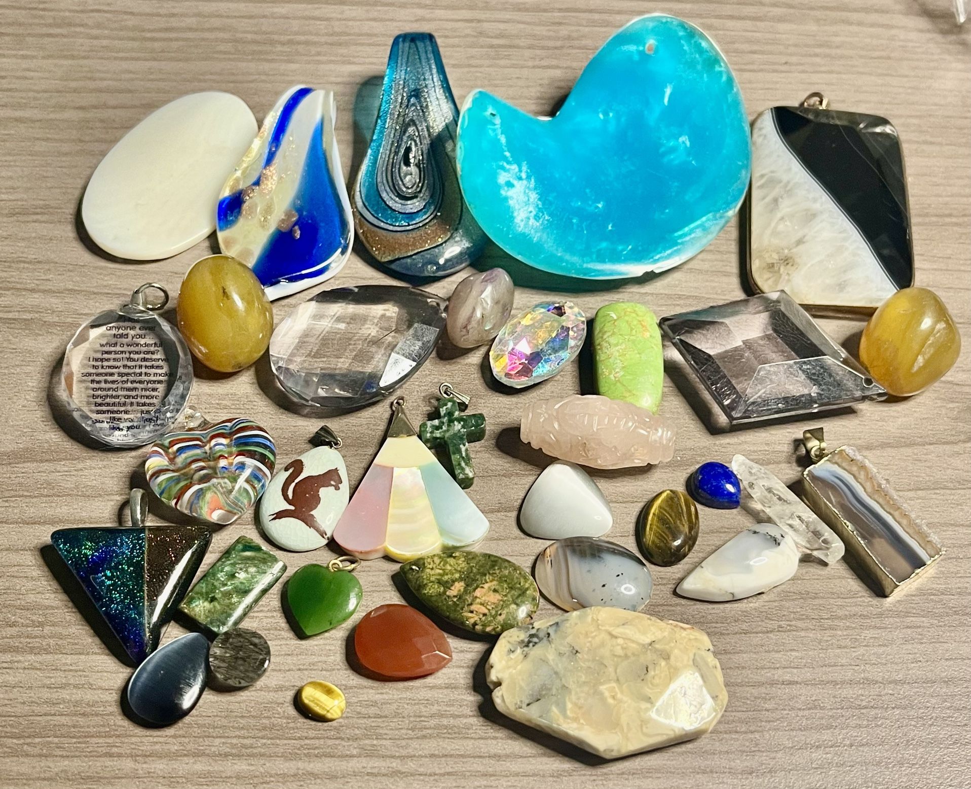 Pretty stones, pendants and trinkets. Make me an offer I can’t refuse. Please feel free to ask any