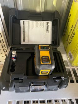 DEWALT 120 ft. Green Self-Leveling 3-Spot Laser Level with (2) AA Batteries & Case