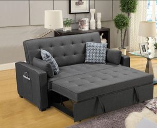Modern Gray Fabric Sleeper Sofa with 2 USB Charging Ports Great Price & Financing Available
