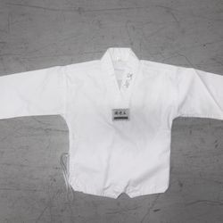 Size 000/120 Ages 6-10 WHITE 16 Oz. Gi Heavy Weight Karate Uniform  New