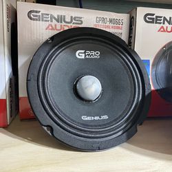 New 6.5" Genius Audio Neodymium  Midrange Loud  Speaker $65 Each 