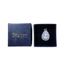 Stauer 925 Sterling Silver Cubic Zirconia Teardrop Pendant