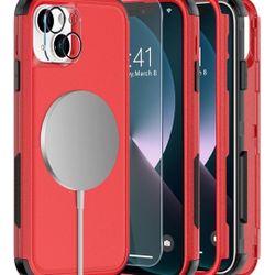 Diverbox for iPhone 13 Phone Case,iPhone 13 Magnetic Case [with Screen Protector & Camera Lens Protector ] Heavy Duty Phone Case for iPhone 13 (Magnet