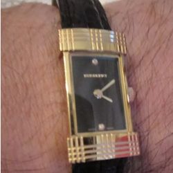 VINTAGE BURBERRY TANK WATCH WITH 2 DIAMONDS - LADIES' - BU4552 -  SC-7A NEW
