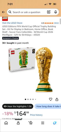 LEGO Editions FIFA World Cup Official Trophy Building Set