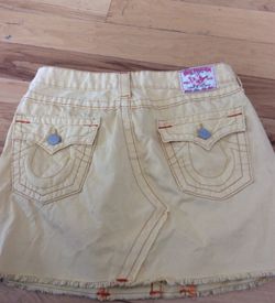 Yellow true religion skirt