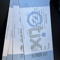 Ice Cube Tickets this Friday at the Eagle Mountain Casino two tickets left $200 each