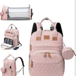 Diaper Bag Backpack, Large Diaper Bag with Changing Station, Baby Bag, New Mom Gifts, Lightweight Waterproof Unisex Diaper Bag with Insulated Pockets 