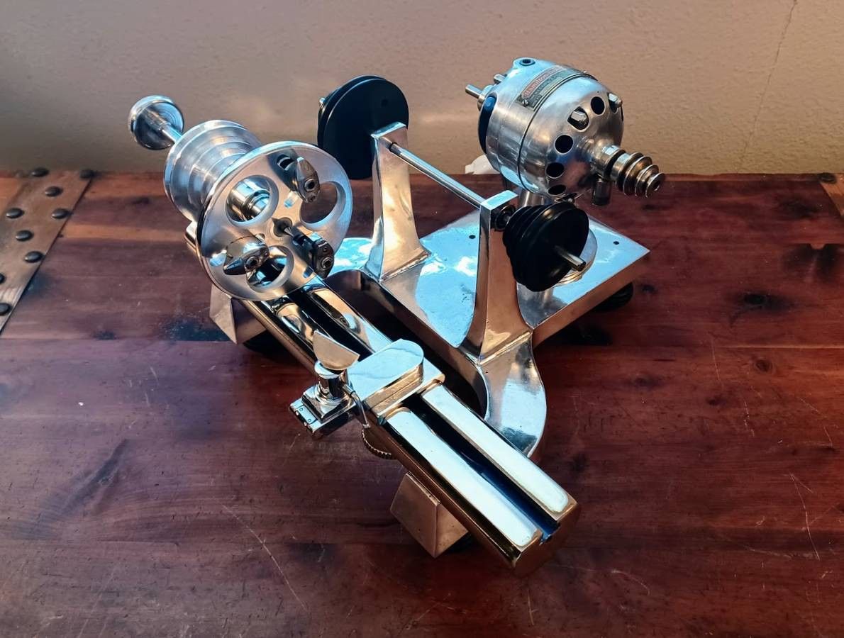 Watchmaker's Lathe w/Built in Counter Pulley and Hamilton Beach Motor