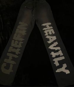 Stacked sweatpants