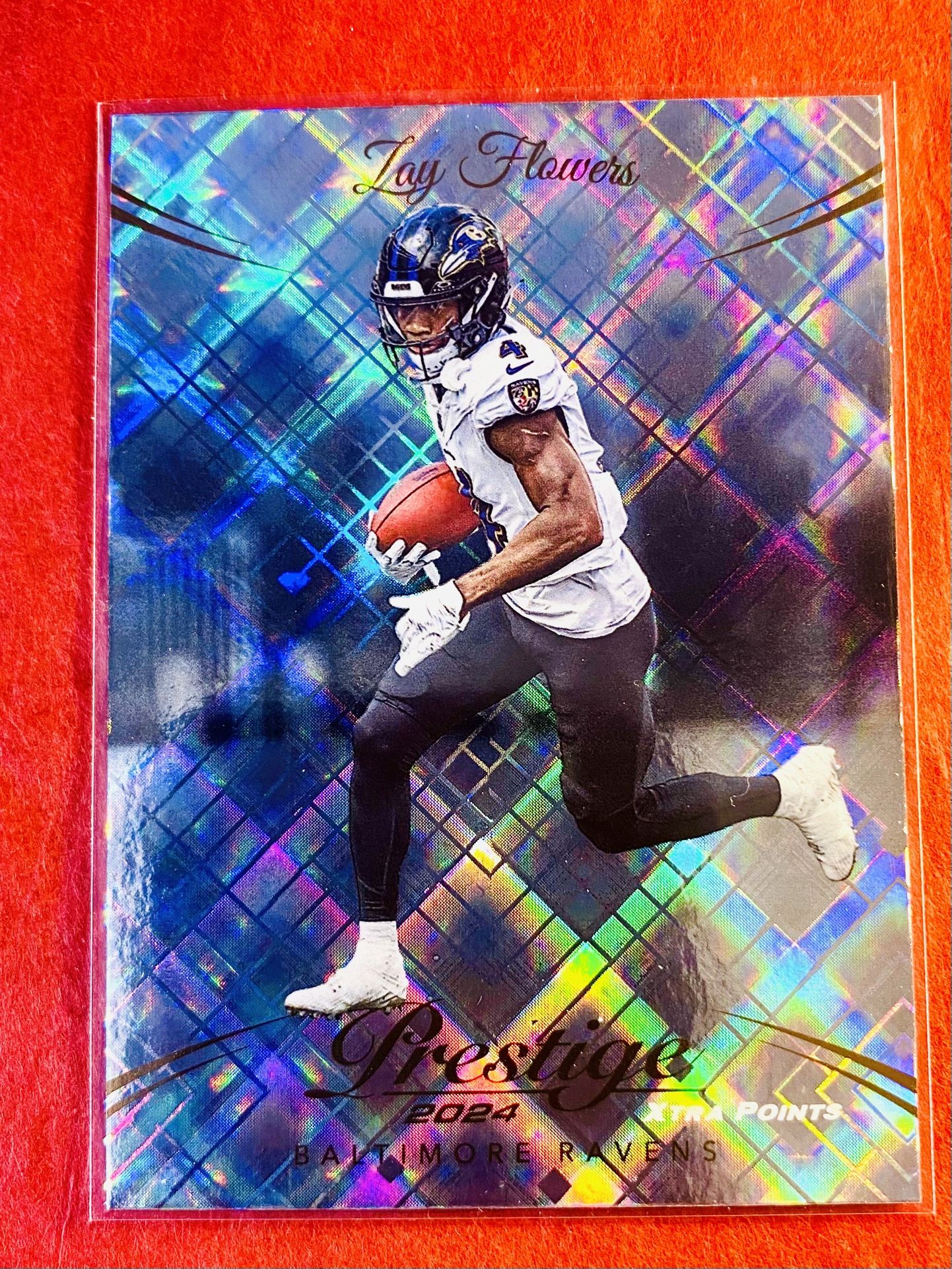 Zay Flowers 2024 Panini Prestige Xtra Points Diamond Parallel Card