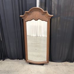 Traditional Scalloped Wood Frame Mirror