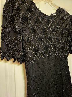 Beaded Black Cocktail Dress
