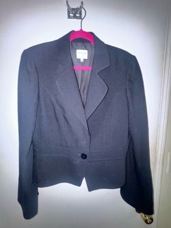 Armani Collezioni Black Crepe Peplum Blazer M