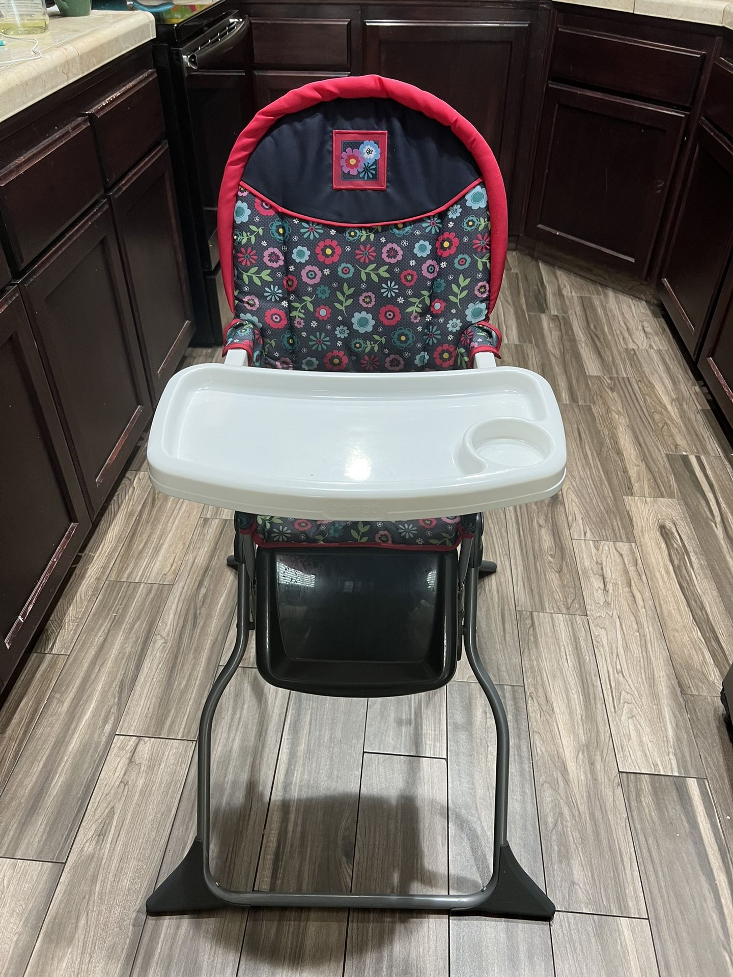 Cosco Kids Simple Fold High Chair, Flower Garden