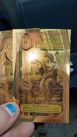 California Goldback 1/4 Note – 24K Gold