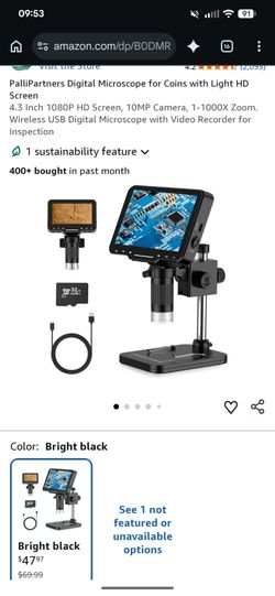 Pallipartners 4.3 Inch Digital Microscope New