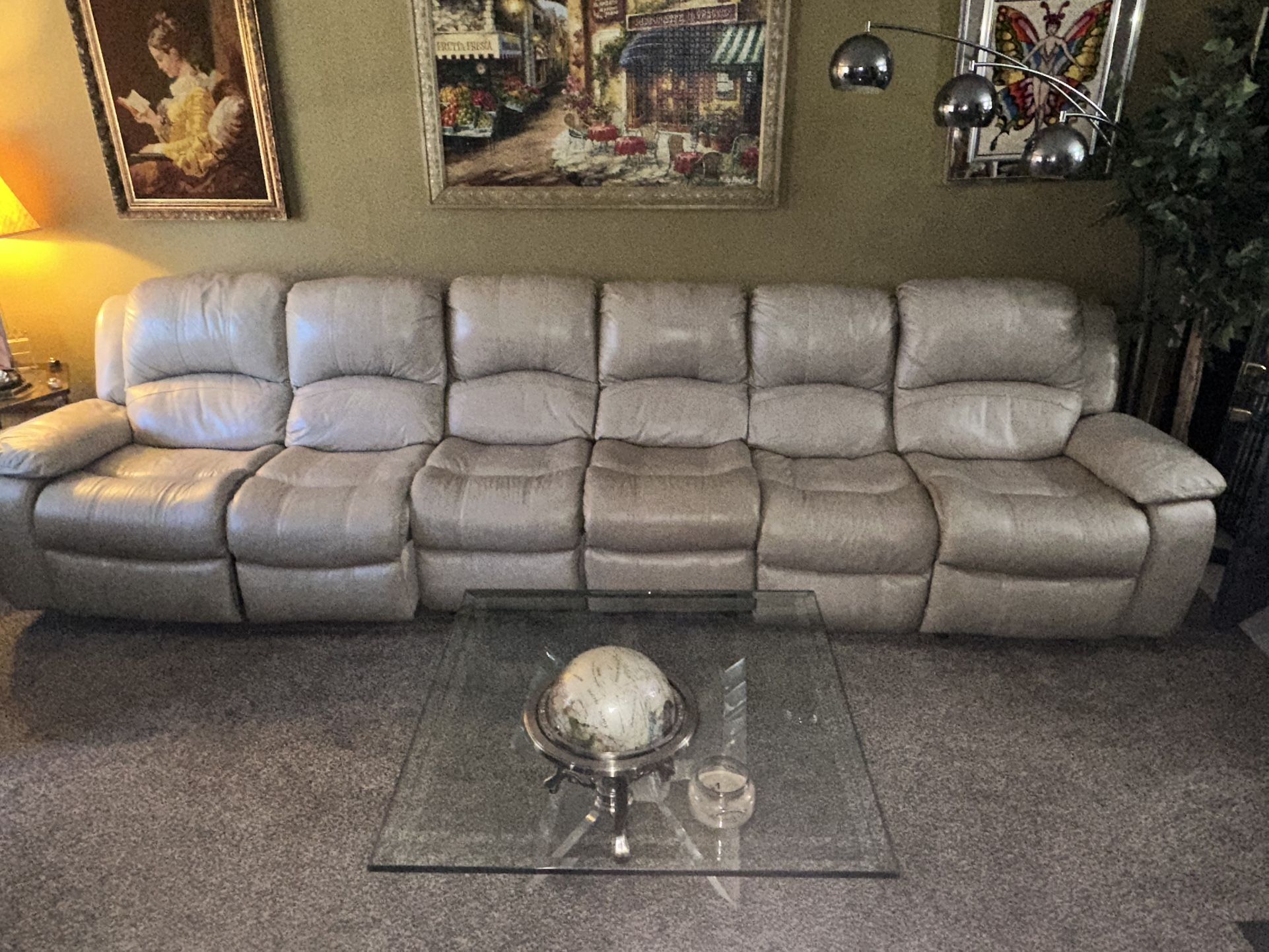 Leather Sectional Reclining Couch