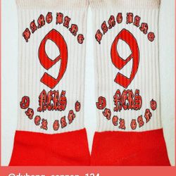 CUSTOM SUBLIMATED 49ERS SOCKS RED/WHITE 