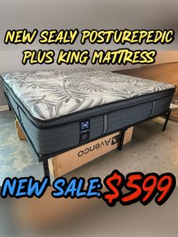 NEW SEALY POSTUREPEDIC PLUS KING MATTRESS