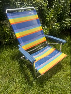 RIO  Polyester Folding Beach Adjustable Chair