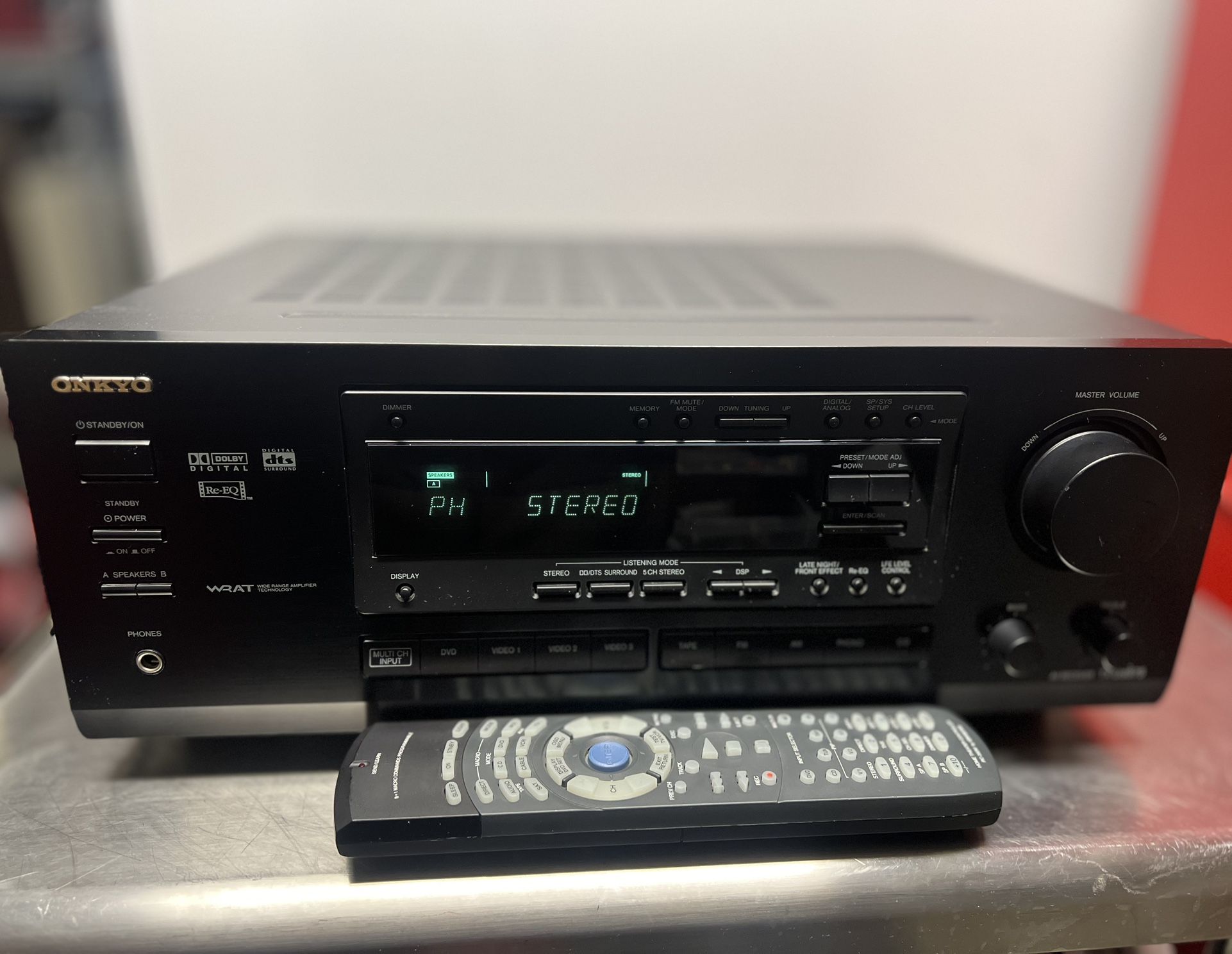 Onkyo AV Receiver Amplifier 130 Watts Per Channel Max Power At 6 Ohms