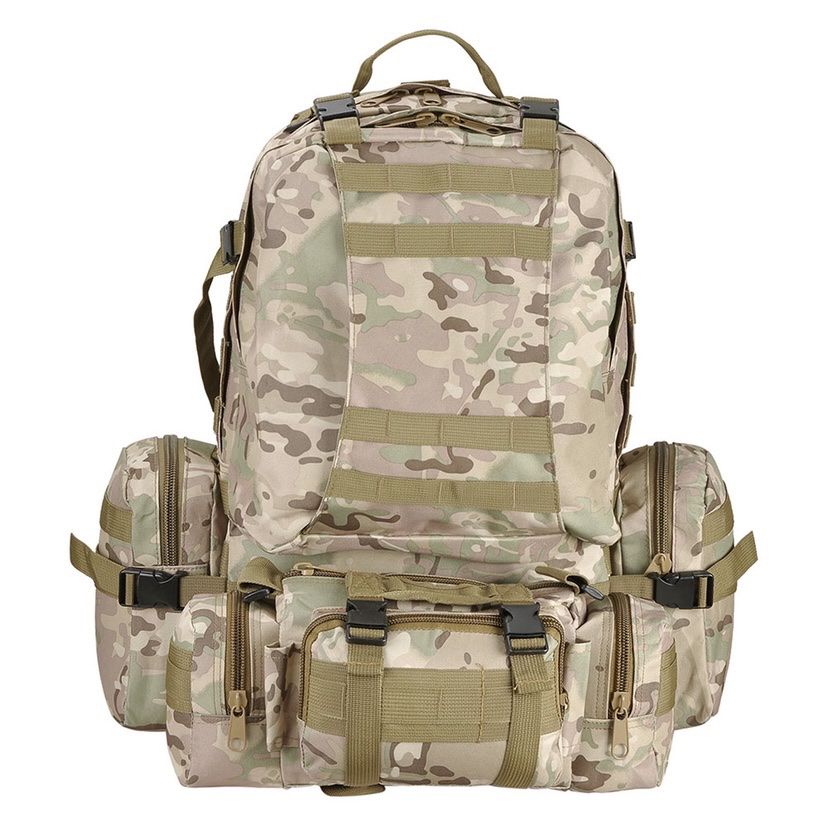 55L Molle Tactical Army Military Rucksacks Backpack Camping Outdoor Hiking Traveling Trekking Bag