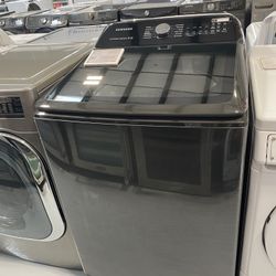 Samsung Black Stainless Steel 5.0 Cu. Ft. Top Load Washer With Super Speed