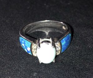 Genuine Opal Sterling Silver Ring