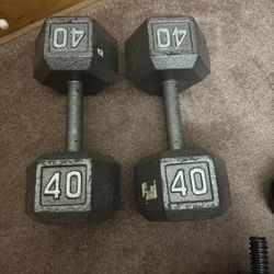 Pair Of 40 lb Pound  Dumbells
