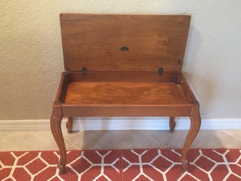 Antique Tonk Bench Piano Bench