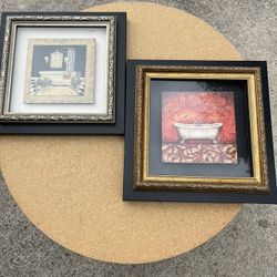 Set Of 2 Bathroom Art Pictures 