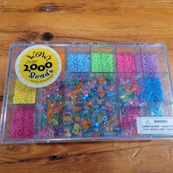 Mixed Lot of Beads For Crafts And Jewelry Making In Clear Divided Case