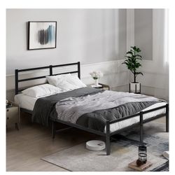 Queen Platform Bed Frame with Headboard/Footboard
