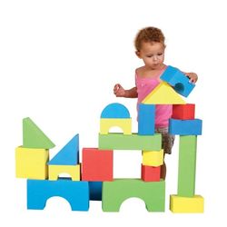 Color Edu-Blocks, 32 Pcs, 3inch Thick