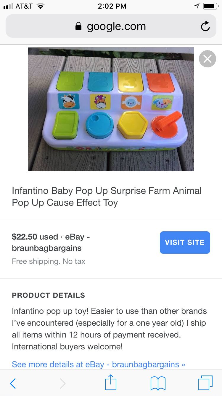 Kondensere generelt Dræbte Infantino Baby Pop-up Surprise Farm Animals Cause and Effect Toddler Toy  for Sale in Kennewick, WA - OfferUp