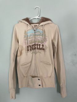 Vintage Y2K O'Neill Surf Co. Faux-Fur Lined Zip-Up Hoodie - Women's Medium