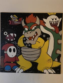 Nintendo Villain Hand Painted Canvas