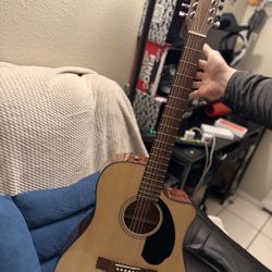 Fender CD-60SCE Dreadnought 12-String Acoustic-Electric Guitar Natural 