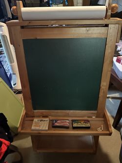 Double Sided Children’s Easel With Chalk And Erasers
