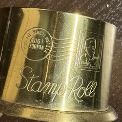 Vintage Brass Postage Stamp Roll Dispenser